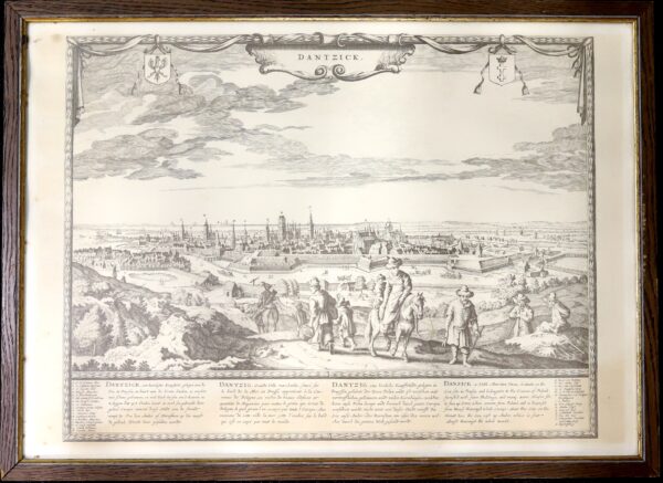 Nicolaes Visscher, Henri du Sauzet, Dantzig z "Atlas de Poche..." Amsterdam 1739-reprint z pocz. XX w.